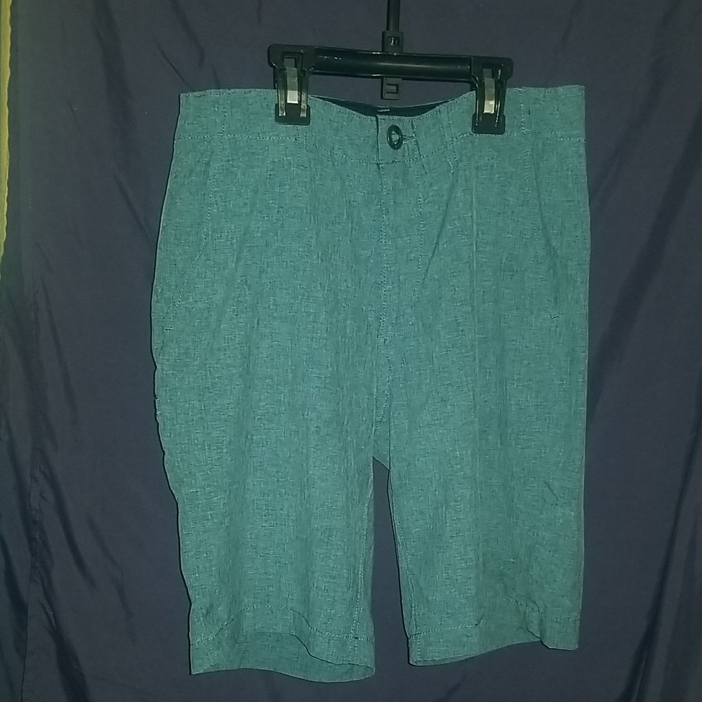 Volcom Teal Flat Front Men's Shorts